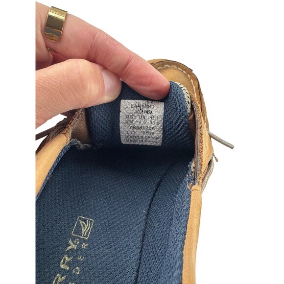 Sperry Top-Sider Kids Lanyard Loafer Boat Shoes Boys Size US 2 M Tan Leather - Picture 8 of 11